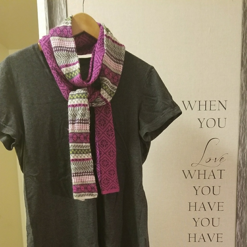 Multi-Colored Patterned Scarf - Picture 3 of 3